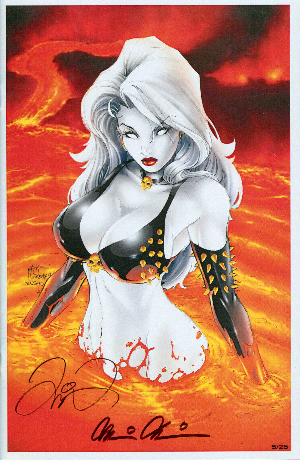 Lady Death Echoes #1 Instant Virgin Ed. Signed Brian Pulido and Mike DeBalfo /25