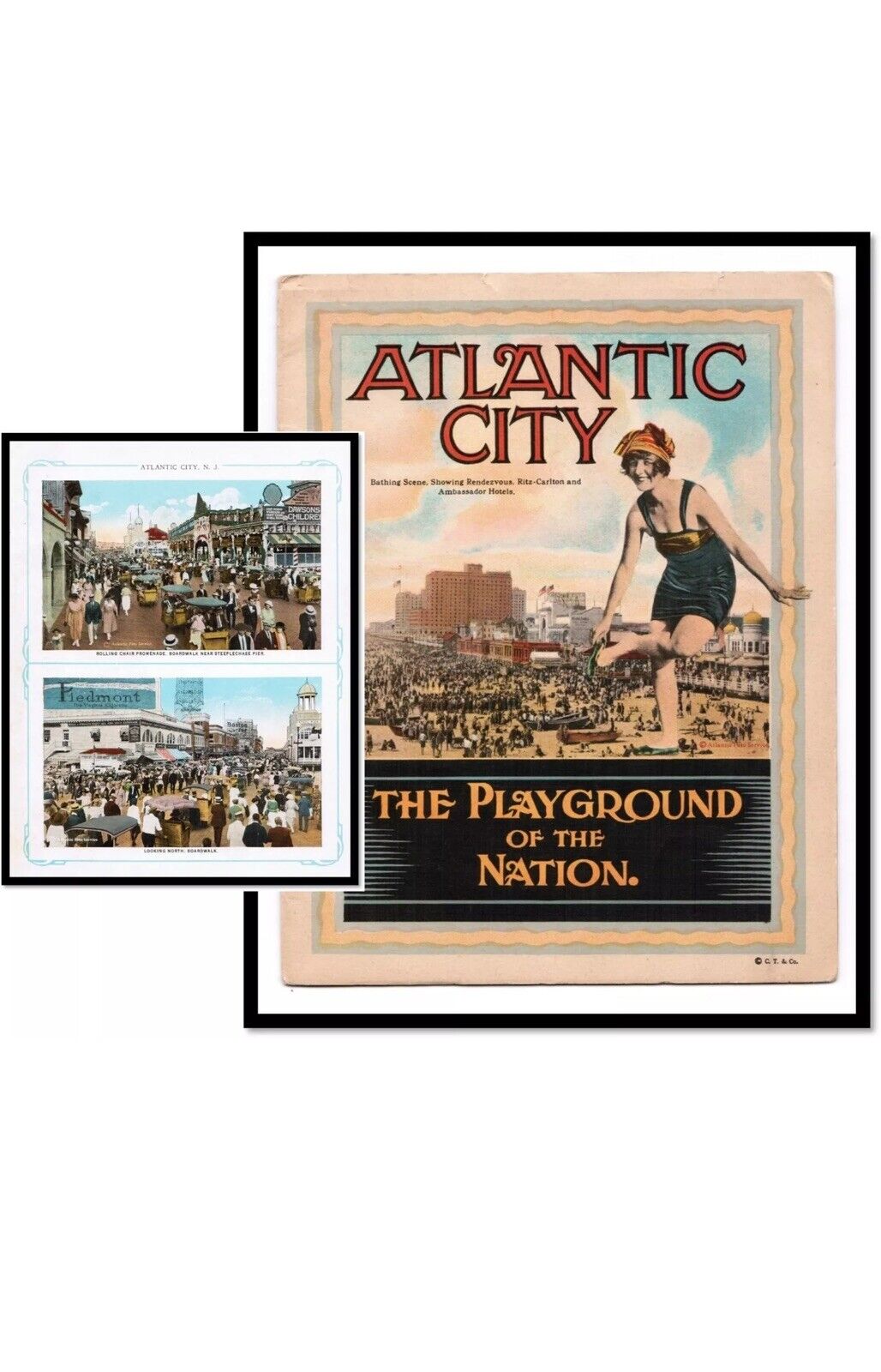 Atlantic City The Playground of the Nation 1920 Color Tinted Photo Book