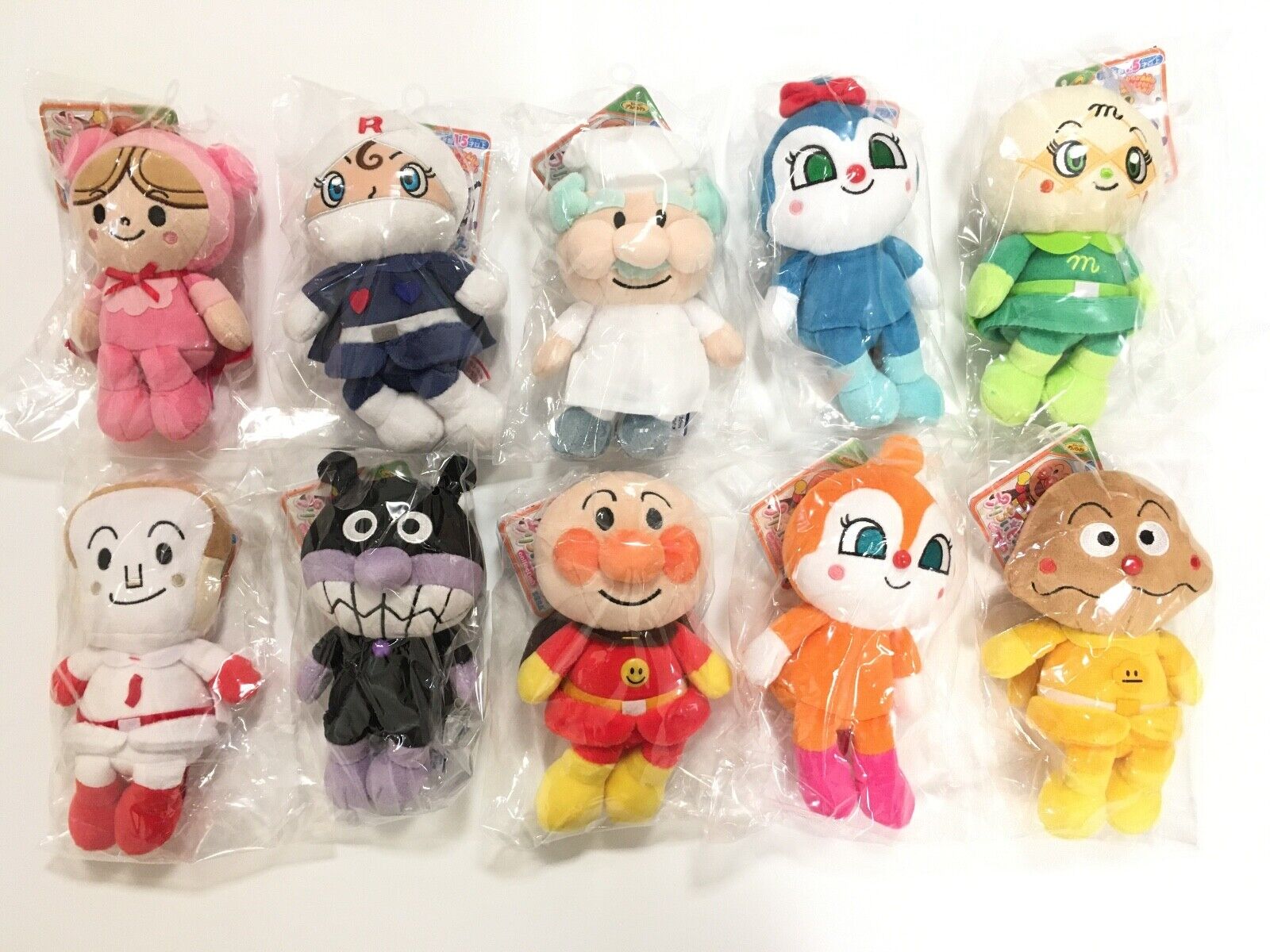 [NEW]Anpanman Pretty Doll S Size Beans Plus Stuffed Toy Animal Plush Doll set