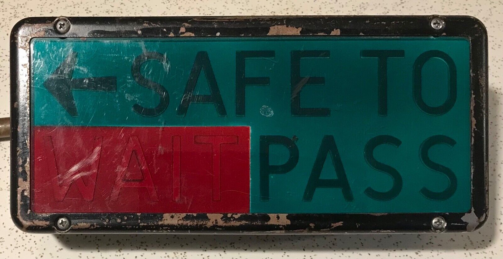 Old Bus Station Sign Lighted Safety Signal Terminal Cole Hersee plug