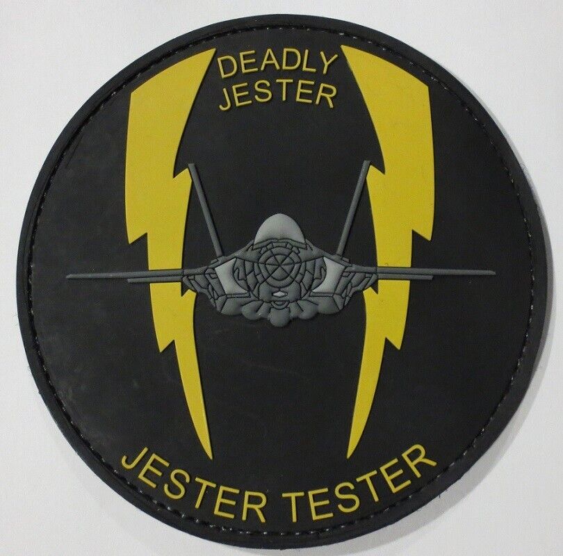 F-35 FLT TEST SQUADRON 461st DEADLY JESTER JESTER TESTER PVC PATCH AWESOME