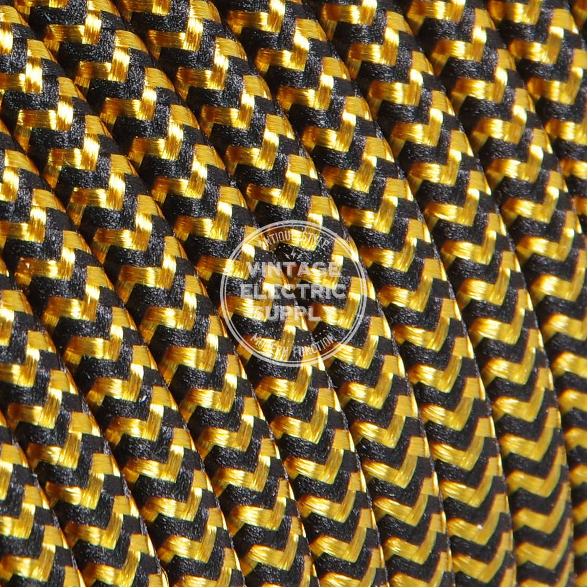 Copper & Black (UL) Cloth Covered Electrical Wire - Braided Rayon Fabric Wire