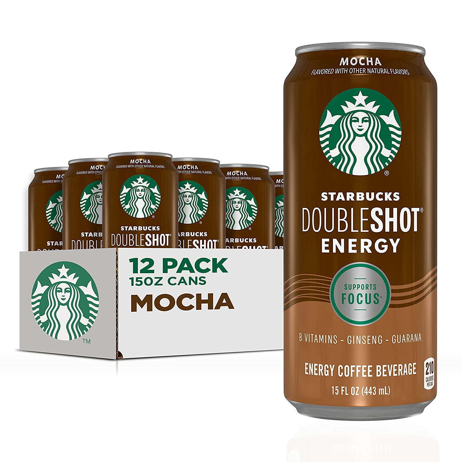 Starbucks Doubleshot Energy Mocha Coffee Energy Drink, 15 oz, 12 Count Cans US