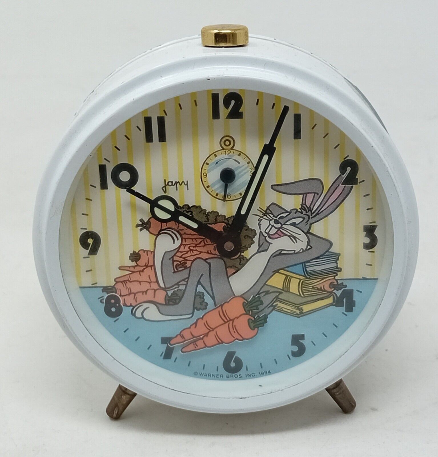 Vintage Japy Warner Bros Bugs Bunny novelty animated Alarm Clock
