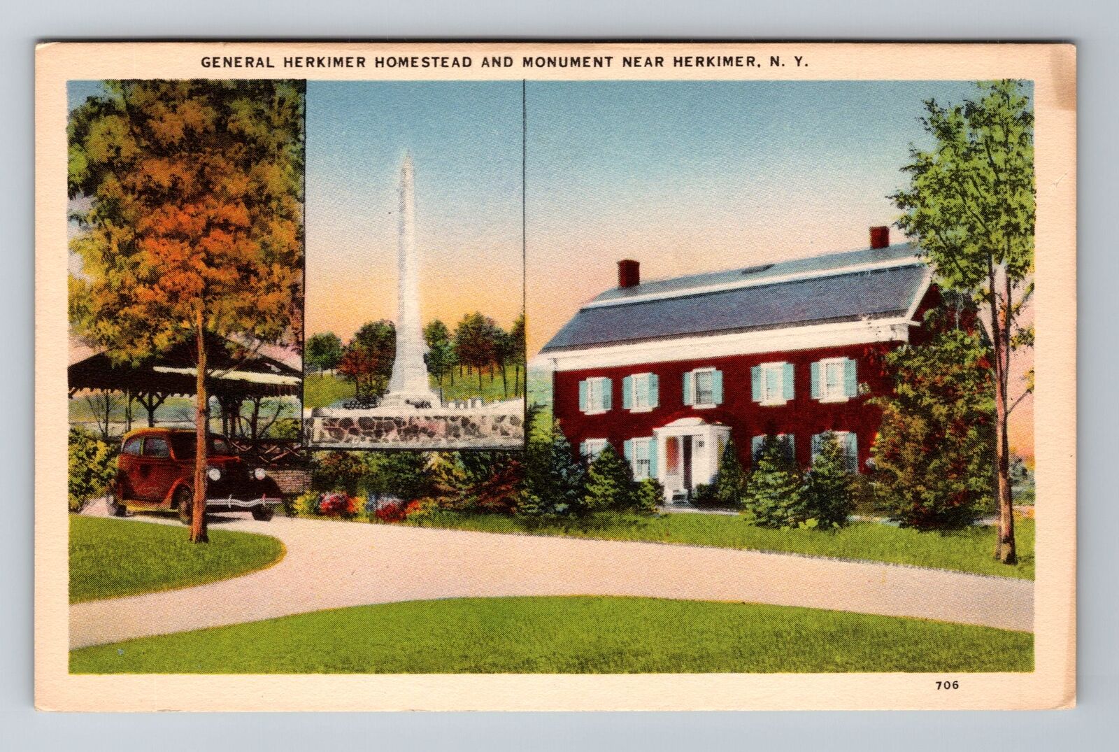 Herkimer NY-New York, General Herkimer Homestead, Antique, Vintage Postcard
