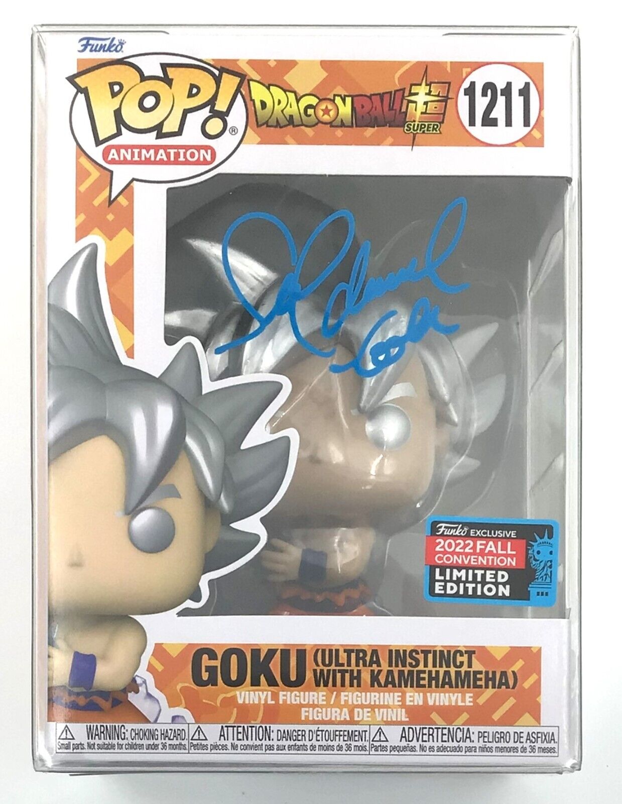 Funko Pop DBS Goku Ultra Instinct #1211 Signed by Sean Schemmel PSA DNA