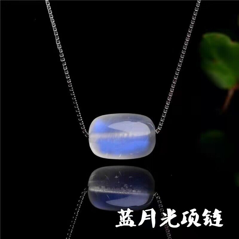 Genuine Natural Blue Moonstone Crystal Round Bead Pendant AAAAA 10*8mm