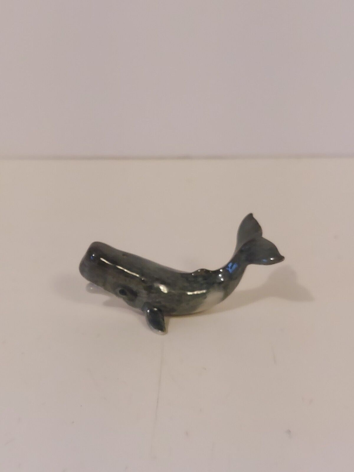 Miniature Sperm Whale Porcelain Figurine