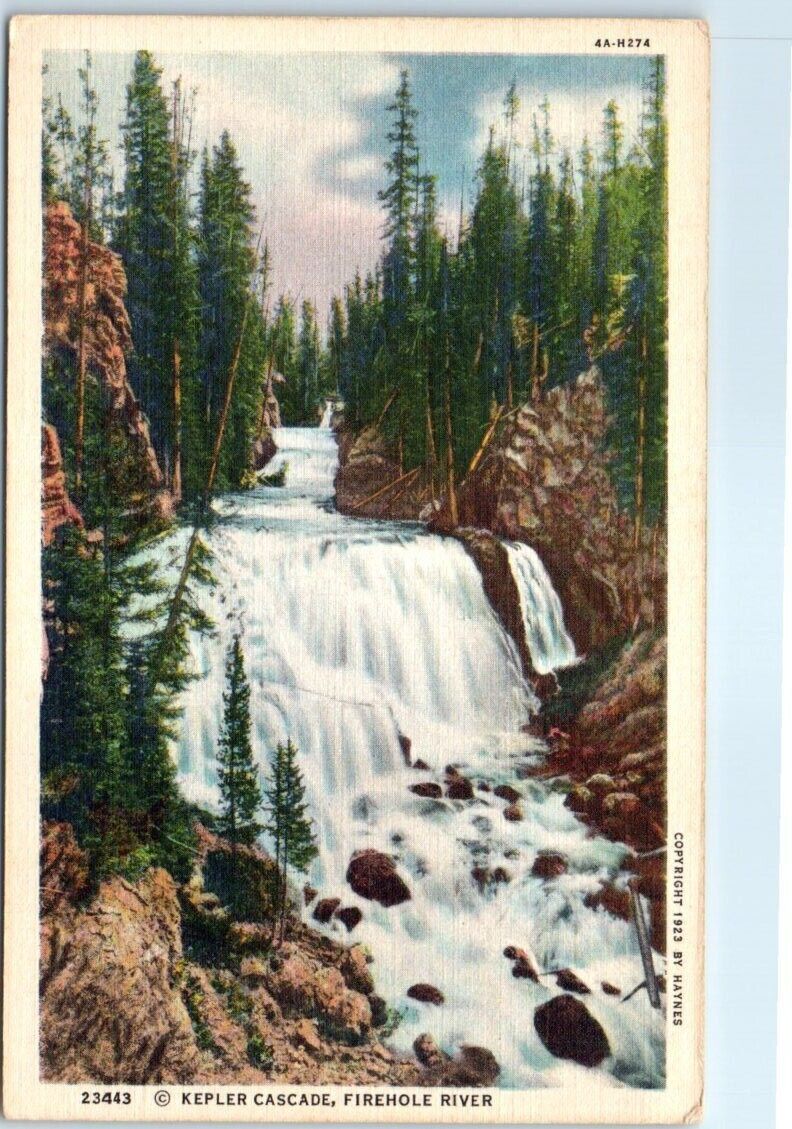 Postcard - Kepler Cascade, Firehole River, Wyoming, USA