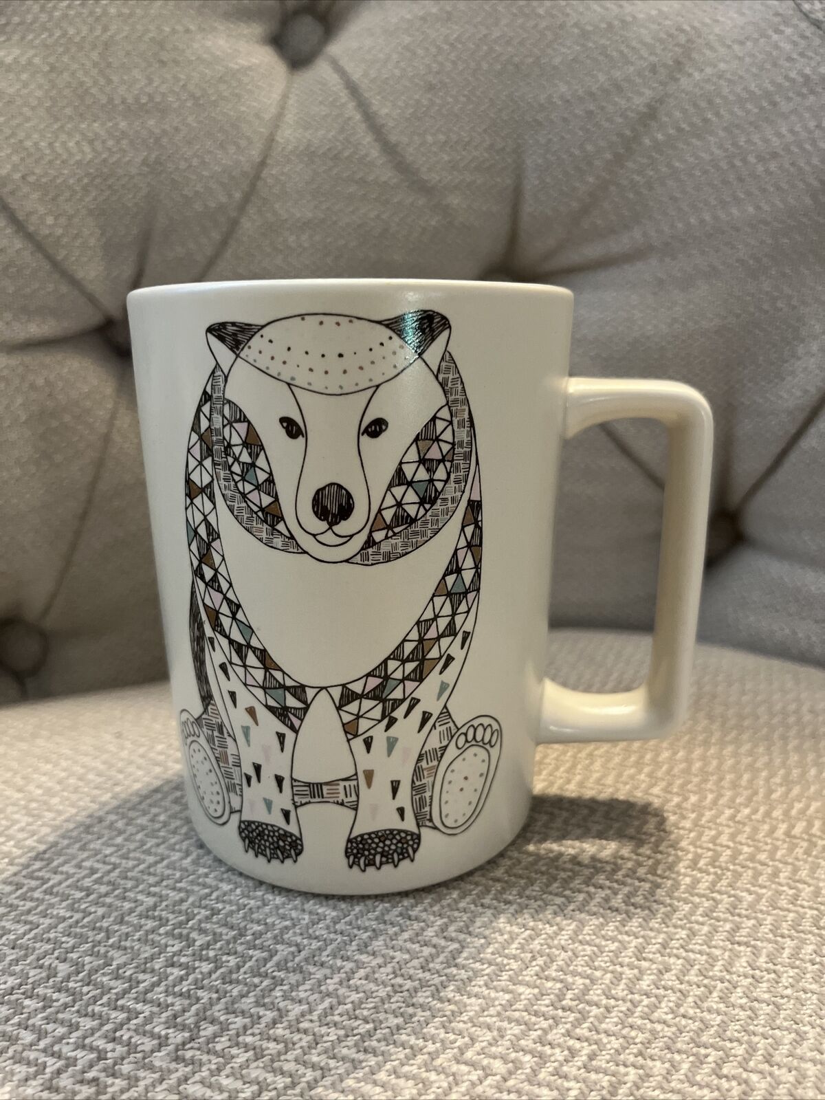Starbucks 2017 Coffee Mug Cup Mosaic Polar Bear Christmas Holiday 12 oz