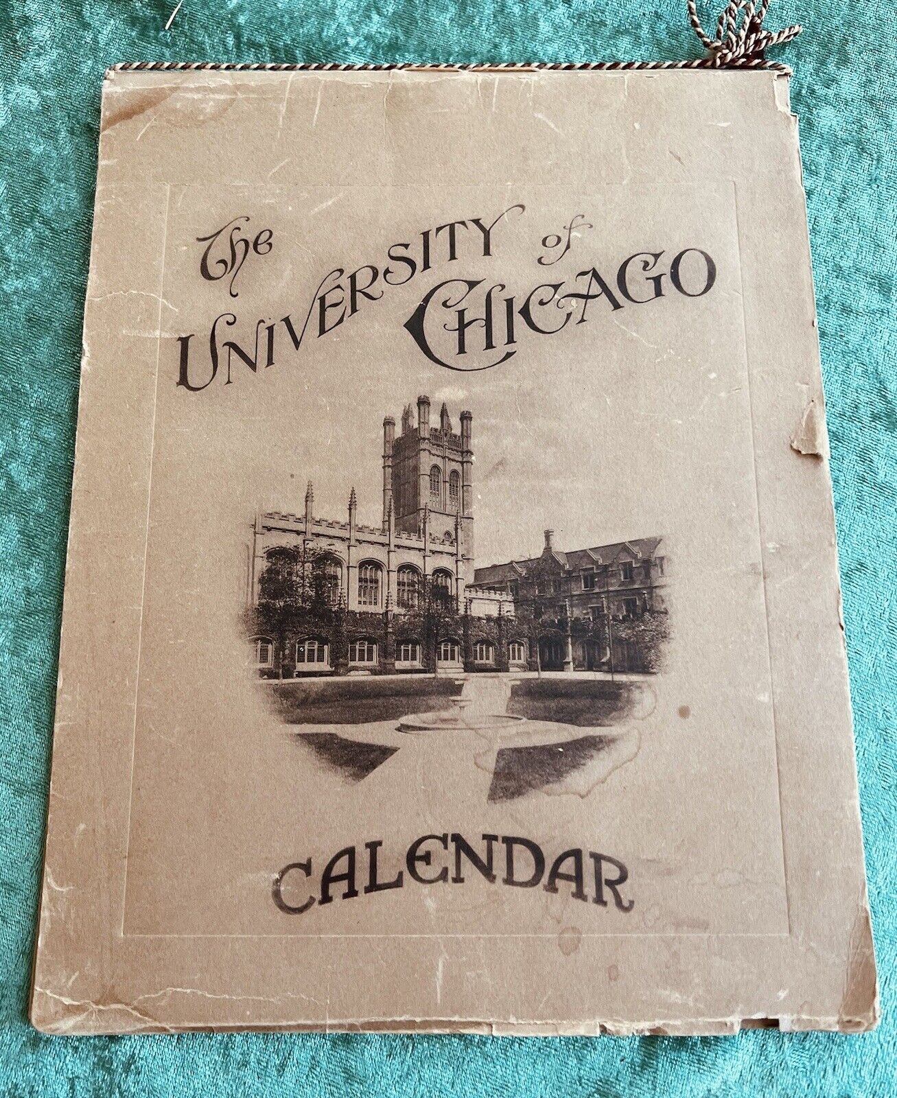 1922 UNIVERSITY OF CHICAGO Antique Calendar Vintage Campus Photos Go Maroons 