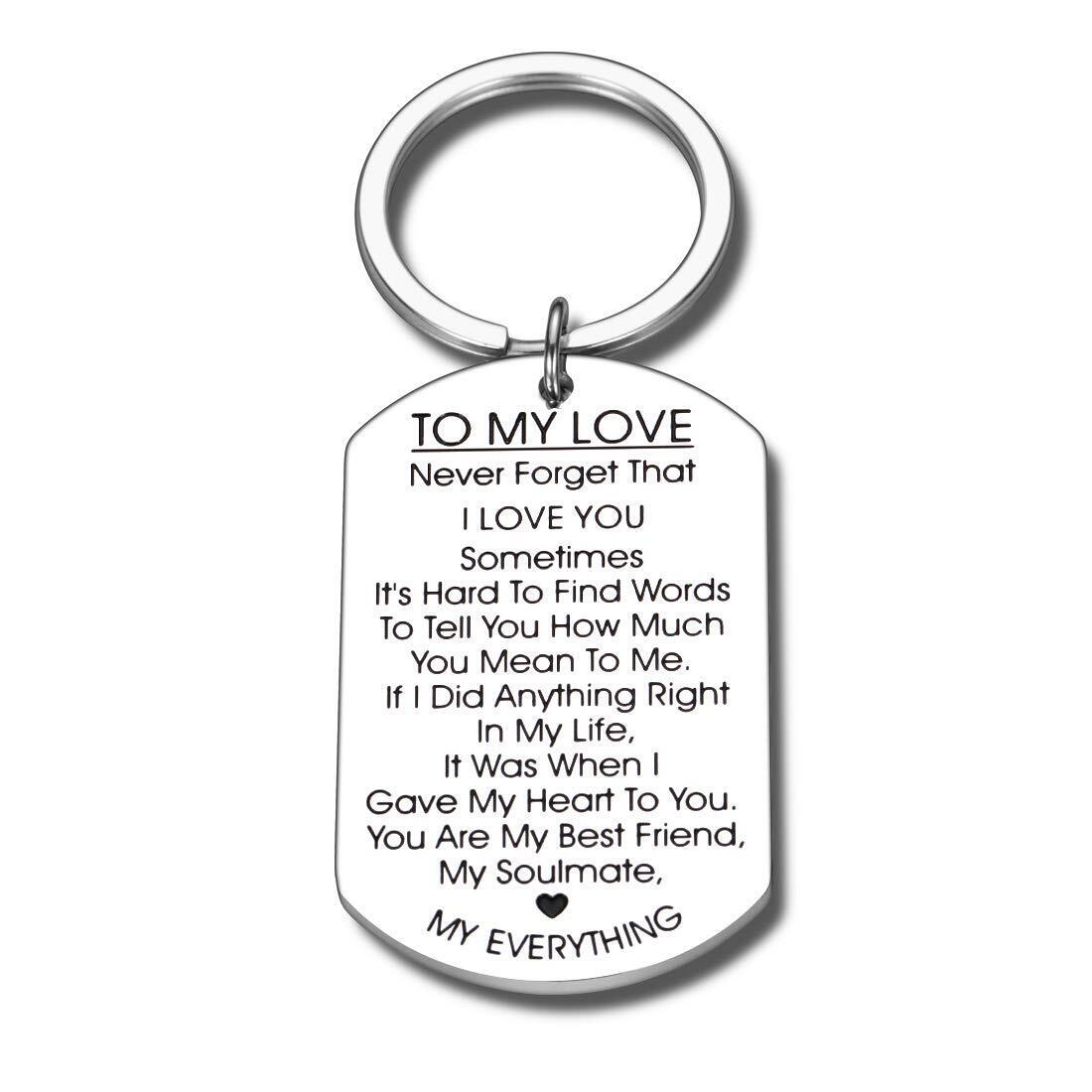 to My Love Keychain Gift for Husband Wife Anniversary Valentines Birthday Boy...