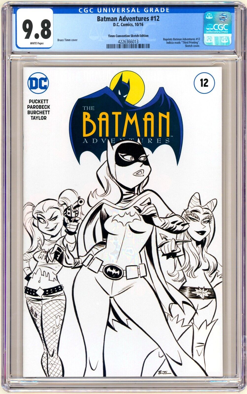 DC BATMAN ADVENTURES (2016) #12 Bruce TIMM Convention Exclusive SKETCH CGC 9.8
