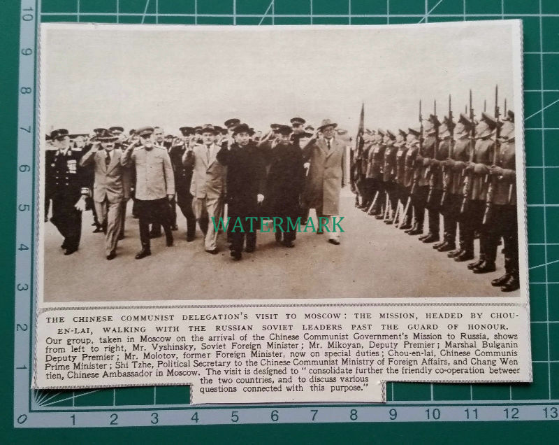 C4340) Chinese Communist Delegation's Visit to Moscow Chou En Lai 1952 Clip