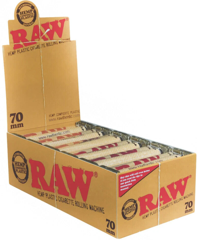 😎RAW HEMP CIGARETTE ROLLING MACHINE✨70MM💛WORKS WITH SINGLE WIDE💕12 ROLLERS💥
