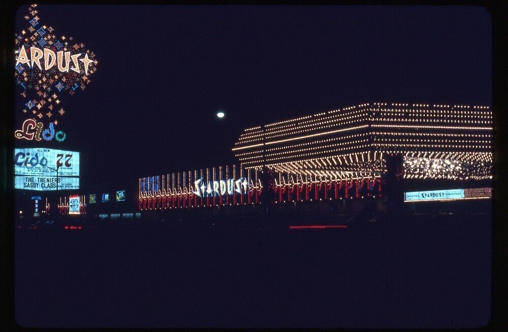 Spectacular View of Stardust Casino Las Vegas 1970s Original slide