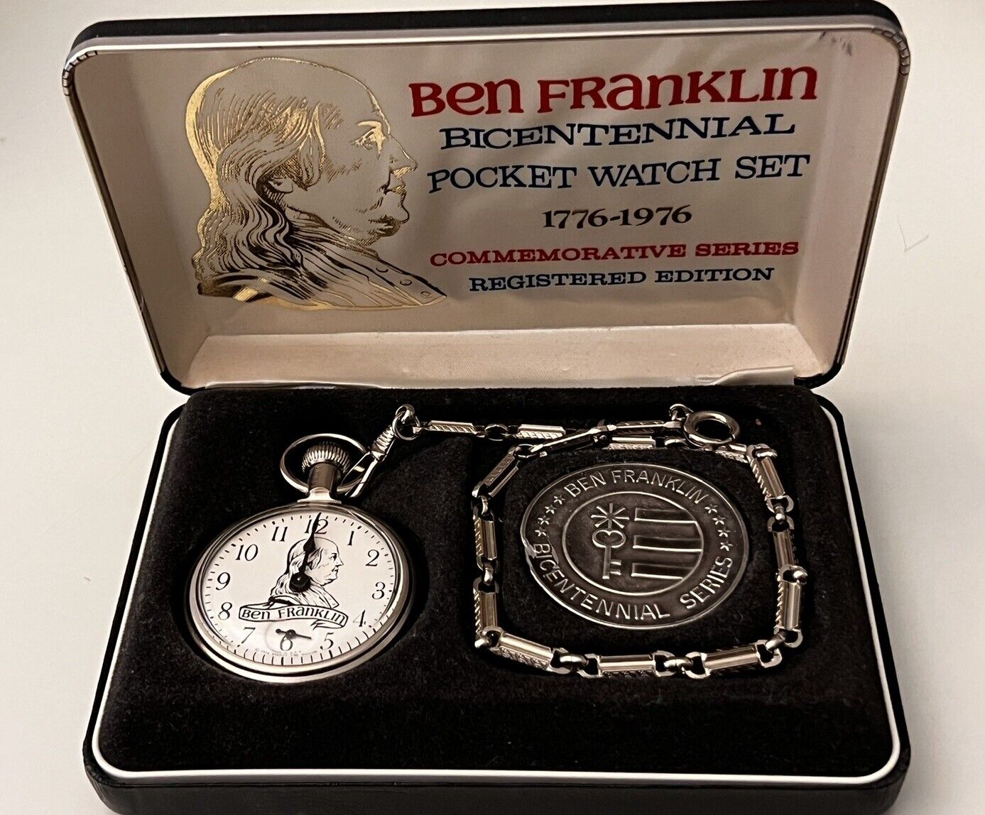 Ben Franklin Bicentennial Pocket Watch 