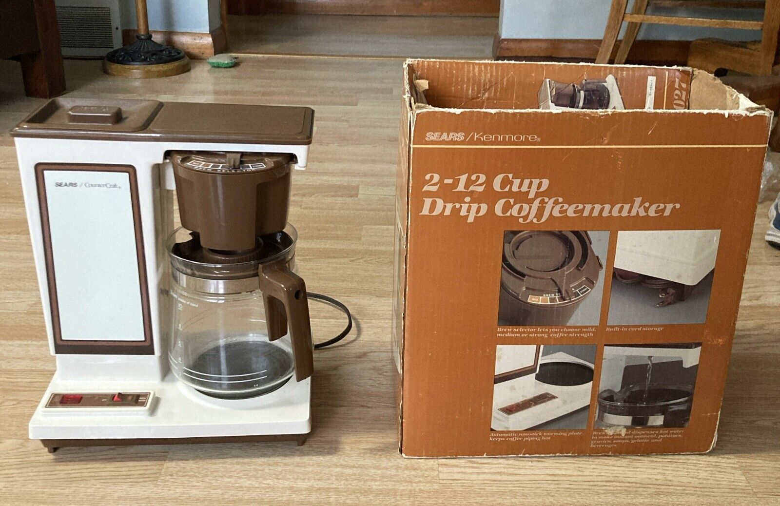 Vintage Sears/Kenmore Counter Craft  2-12 Cup Drip Coffeemaker Brew Selector