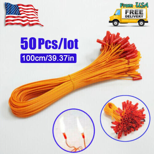 50 pcs 1M / 39.37in Connecting Wire for Fireworks Firing System Igniter