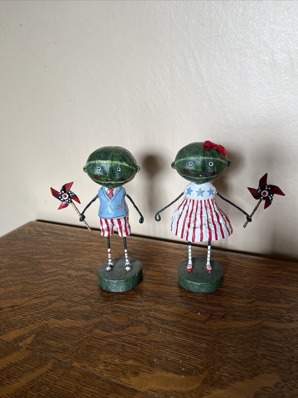 Lori Mitchell Watermelon Fourth Of July Figures Retired