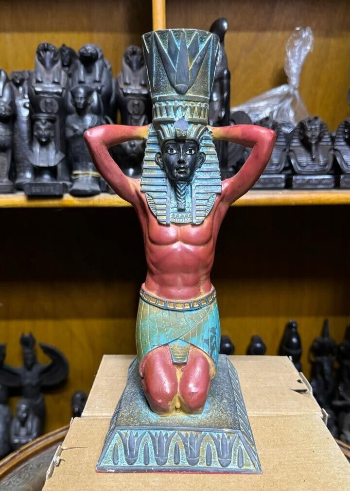 UNIQUE ANCIENT EGYPTIAN ANTIQUITIES Statue Candle Stand inspired by Ancient Art