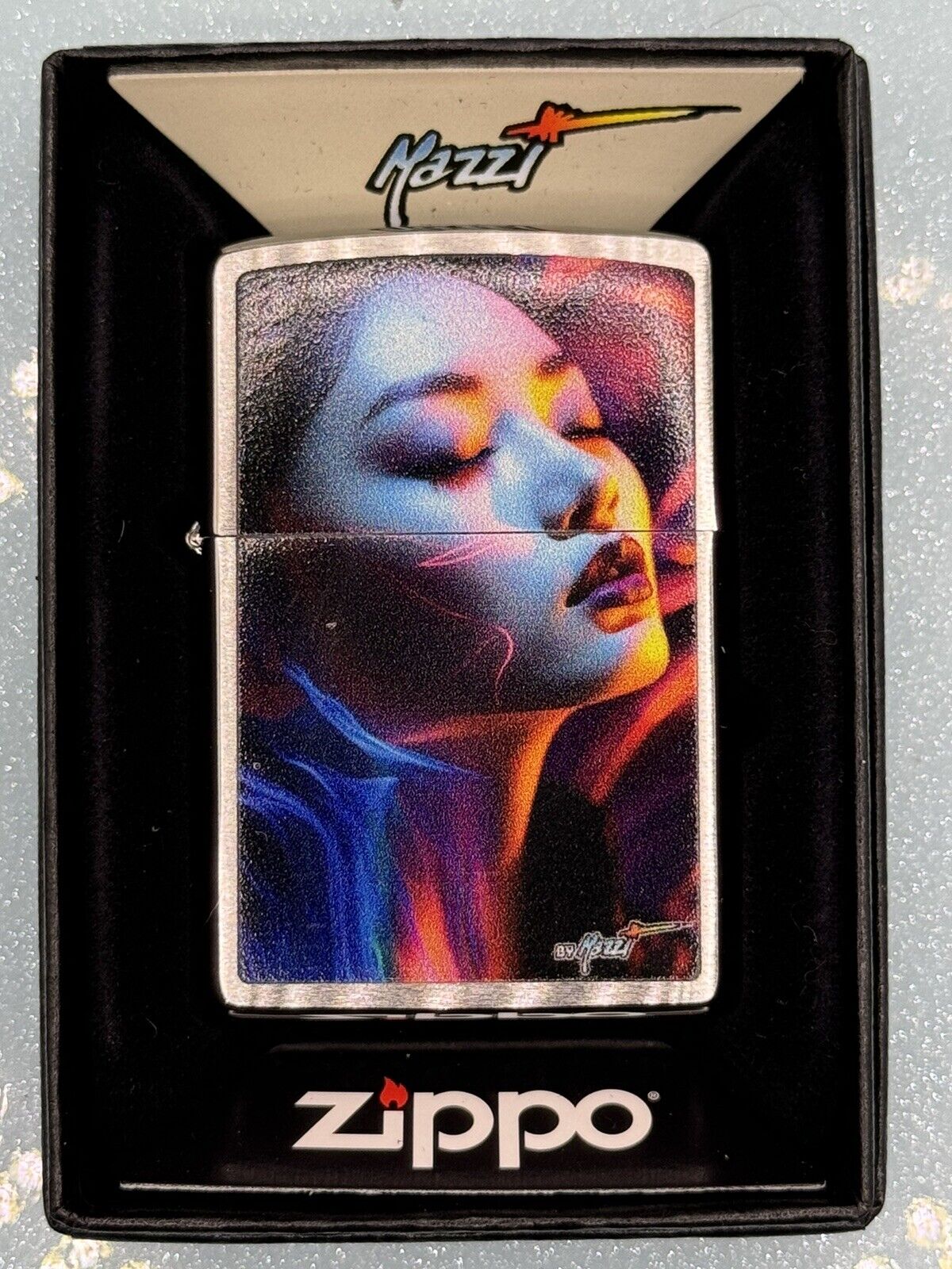 2024 Mazzi Pinup Girl 46409 Chrome Zippo Lighter NEW