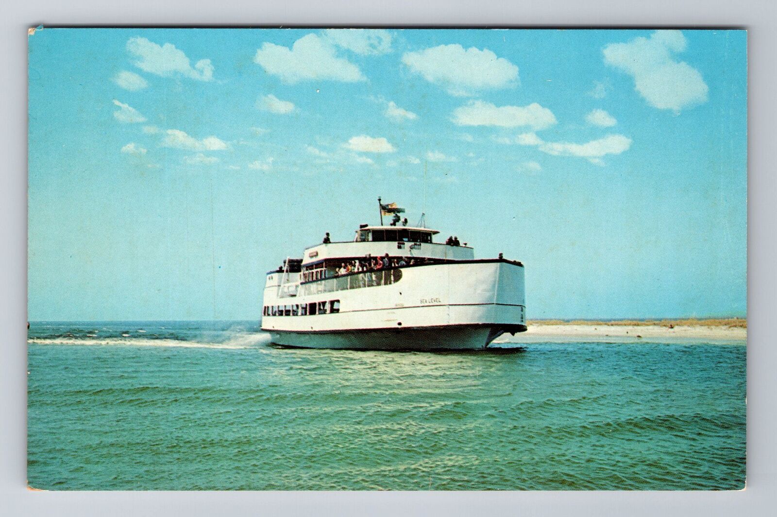 Ocracoke NC-North Carolina, Ferry Sea Level, Transportation, Vintage Postcard
