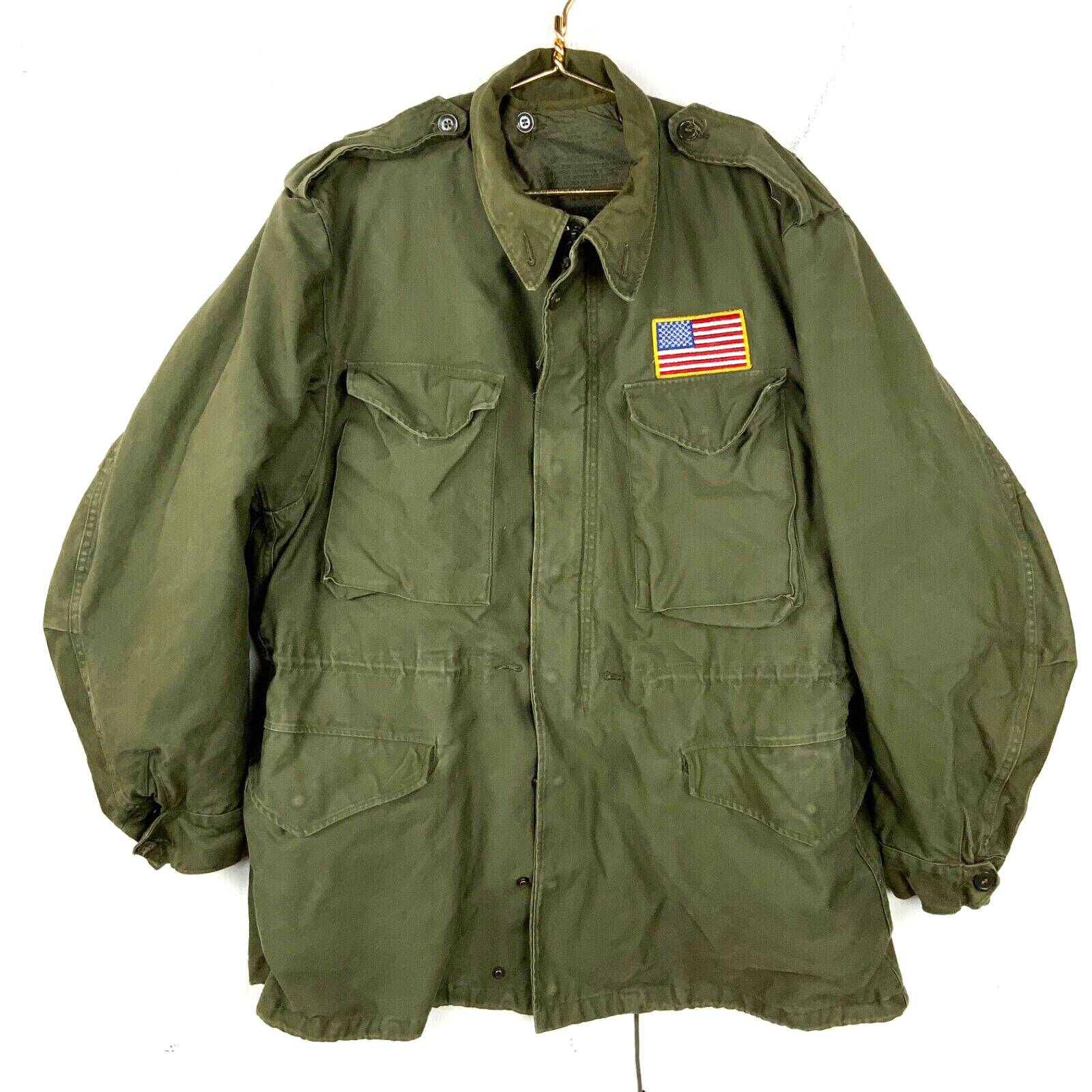 Vintage Military Og 107 M-1951 Jacket Large Full Zip Insulated Vietnam Era 1957
