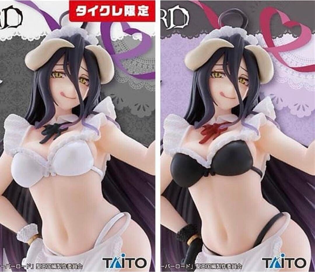 Overlord IV Albedo Coreful Figure Maid Normal Taito Limited ver set White Black