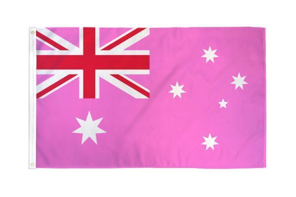 3x5 Australia (Pink) Poly Flag Banner Brass Grommets