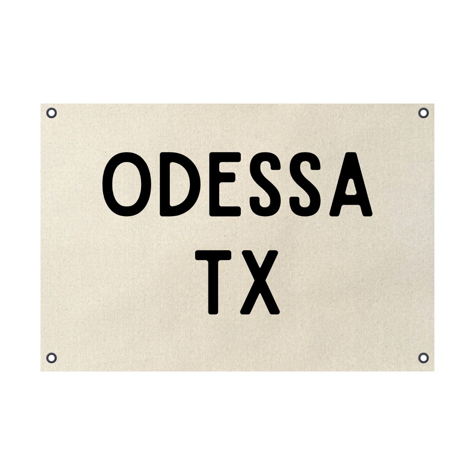 Odessa Texas TX Natural Cotton Duck Canvas Poster 24x36