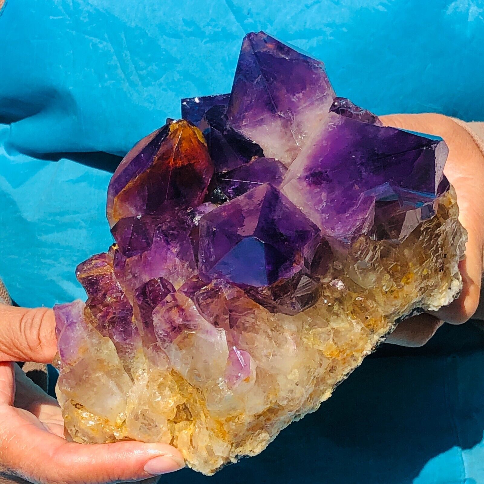 5.17LB Natural Amethyst geode quartz clustercrystal specimen Healing