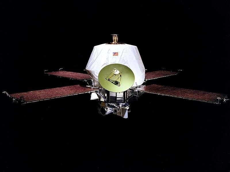 Mariner-9  Mars Robotic Space Probe Spacecraft Mahogany Wood Model Small New