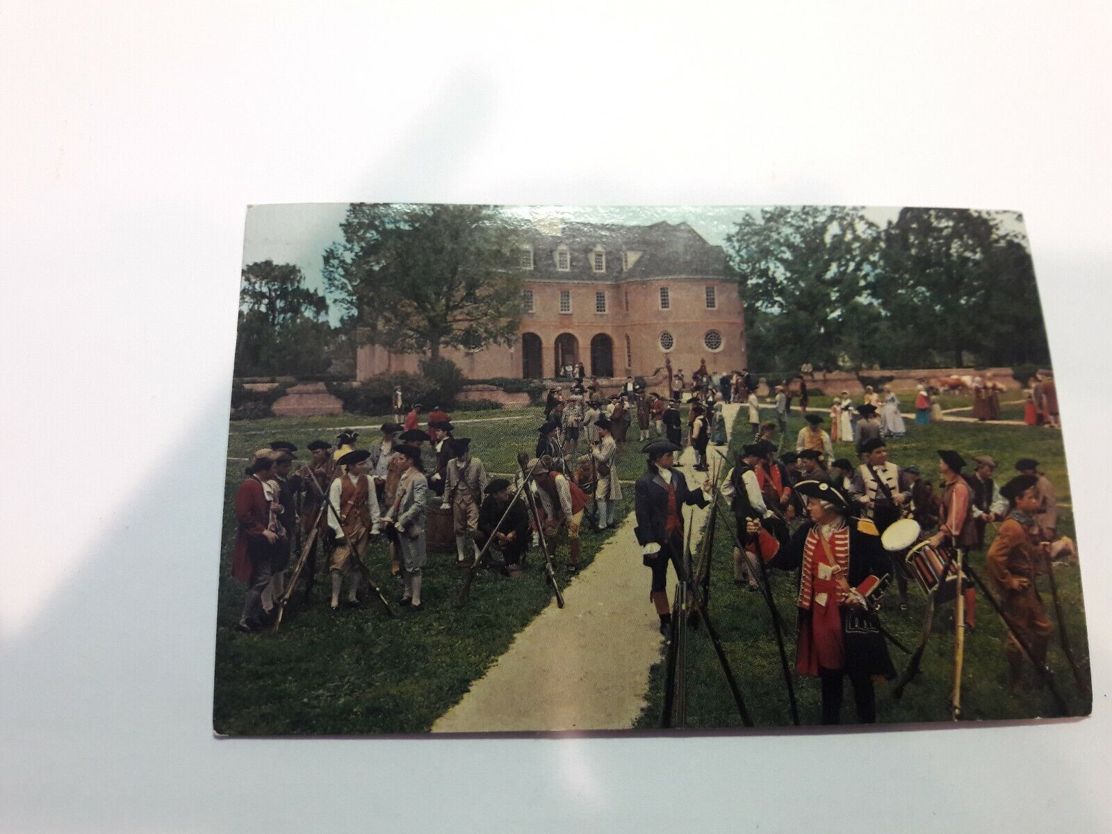 Vintage The Militia as Seen in Williamsburg The Story of a Patriot Postcard -AA2