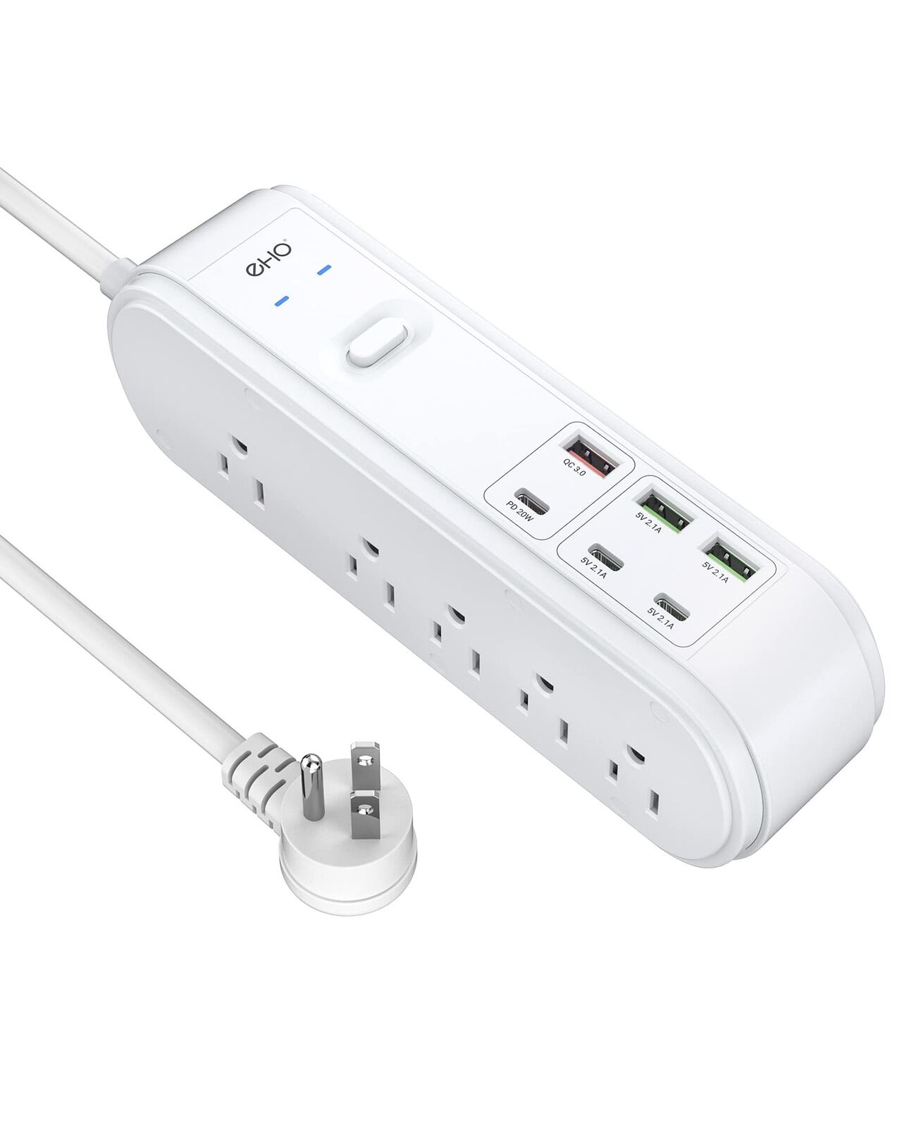PD 20W Surge Protector, 10 Outlets and 3 USB C&3 USB A Ports, 6ft Extension C...