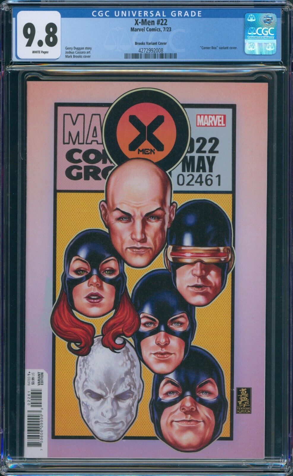 X-Men #22 CGC 9.8 White Pages Mark Brooks Corner Box Variant Marvel 2023 Classic