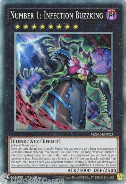 MZMI-EN023 Number 1: Infection Buzzking :: Collector's Rare 1st Edition YuGiOh C