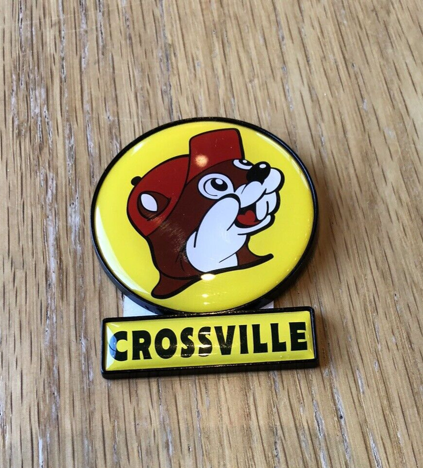 Buc-ee's Souvenir Magnet - Crossville Tennessee Sign - Yellow 2 x 2.5 in - New
