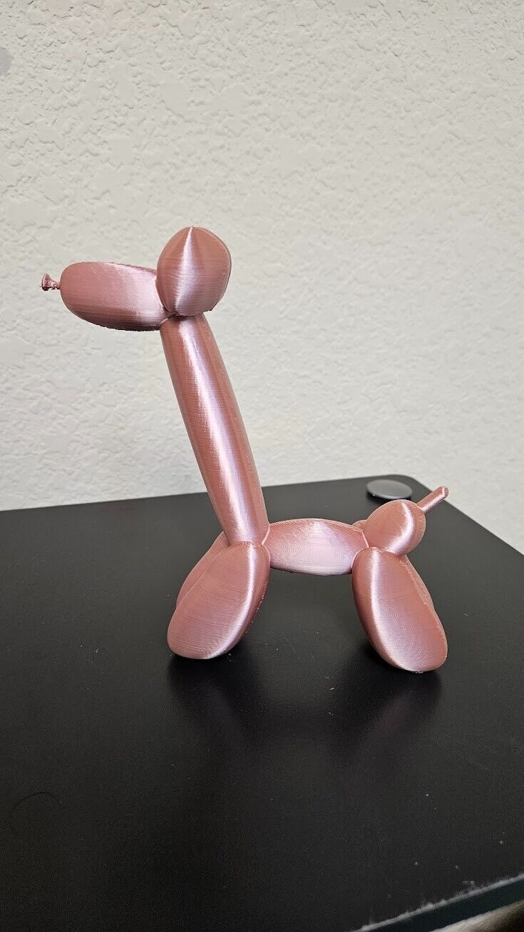 Balloon animal - giraffe statue - 7 inches in shimmering rose gold color