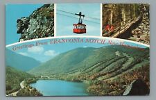 Greetings from Franconia Notch New Hampshire NH Multiview Vintage Postcard picture