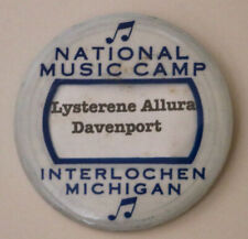 National Music Camp Interlochen Michigan vintage name badge pin picture