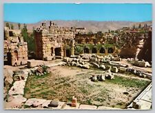 Baalbek Lebanon Hexagonale Court Ancient Ruins View 1966 Postcard picture
