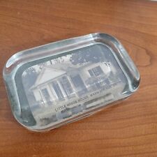 Vintage Souvenir LITTLE WHITE HOUSE Warm Springs Georgia  Glass Paperweight  picture