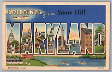 Postcard Greetings From Snow Hill, Maryland, Large Letter picture