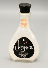 Vtg 60s Jergens Lotion 2.5oz Glass Bottle Teardrop Design 20% Full Movie TV Prop picture