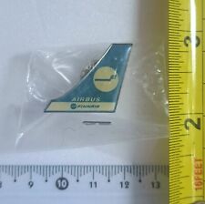 90s Finnair airlines Pin Badge rudder logo Airbus aviation nos picture