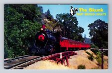 The Skunk, Fort Bragg-Willits, Train, Transportation, Antique, Vintage Postcard picture