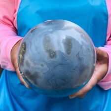 7.32LB  Beautiful Natural Madagascar Banded agate Ball Crystal Sphere Healing picture