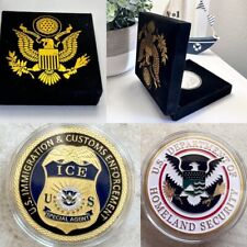 US IMMIGRATION & CUSTOMS ENFORCEMENT (ICE) Challenge Coin with velvet case picture