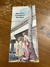 Vintage Lake Pontchartrain Causeway Worlds Longest Bridge Brochure New Orleans picture
